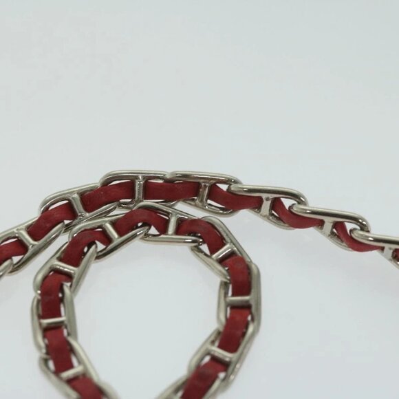 PRADA Chain Shoulder Bag Nylon Red Auth - Picture 6 of 14